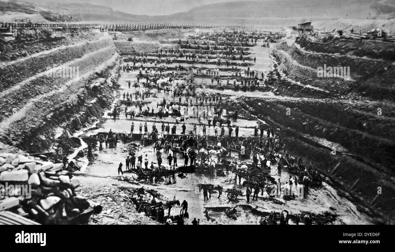 Fotografia dell'Goldfield in Lena prima del massacro di Lena. 1910 Foto Stock