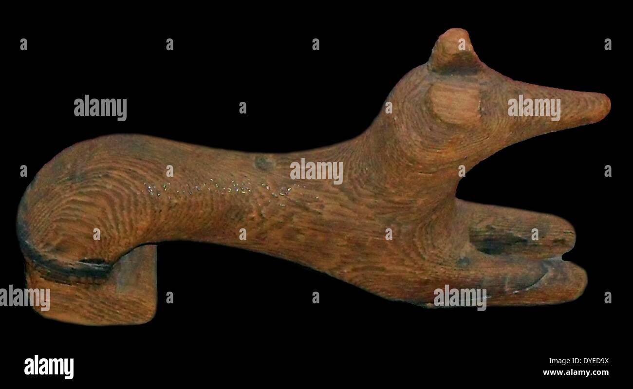 Anubi figurina 1000 A.C. Anubi, il cane simile a Dio funerario e supervisore. Foto Stock