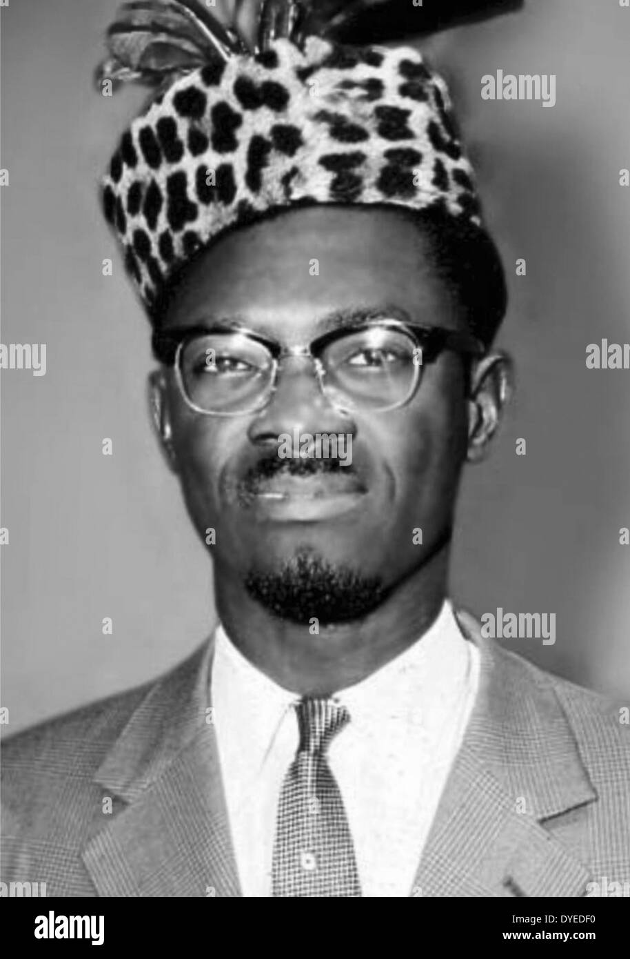 Patrice Lumumba 1925-1961. Il congolese leader dell'indipendenza. Il primo ministro della Repubblica Democratica del Congo dopo che egli ha aiutato a vincere la sua indipendenza dal Belgio nel mese di giugno 1960. Foto Stock