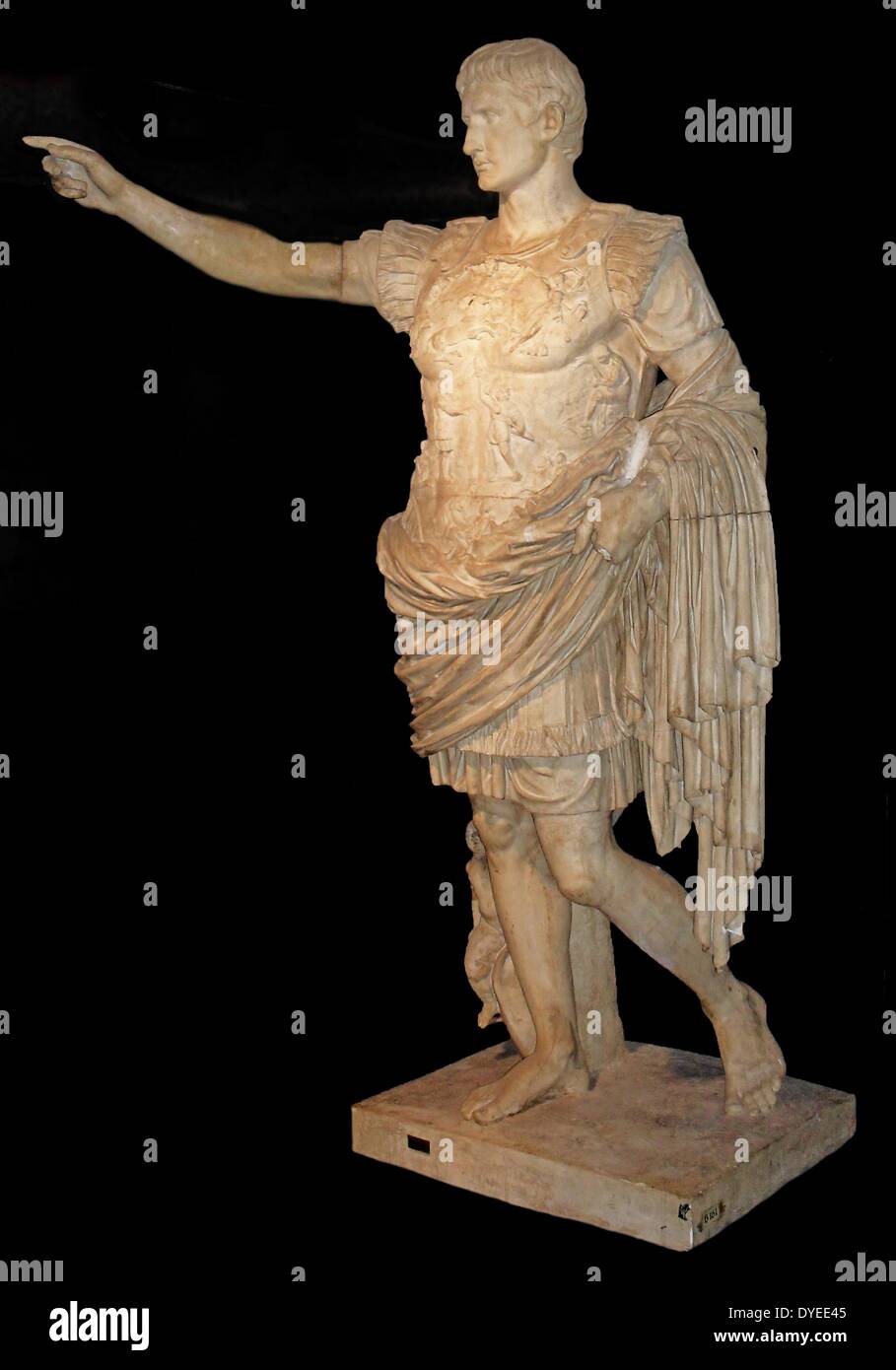 Statua in marmo di Caio Giulio Cesare Ottaviano 1 A.D. Foto Stock