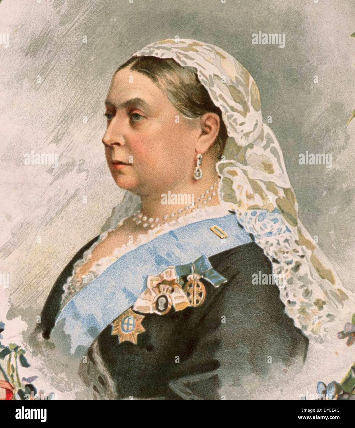 Ritratto della Regina Victoria per il suo Giubileo d oro nel 1887 D.C. Foto Stock