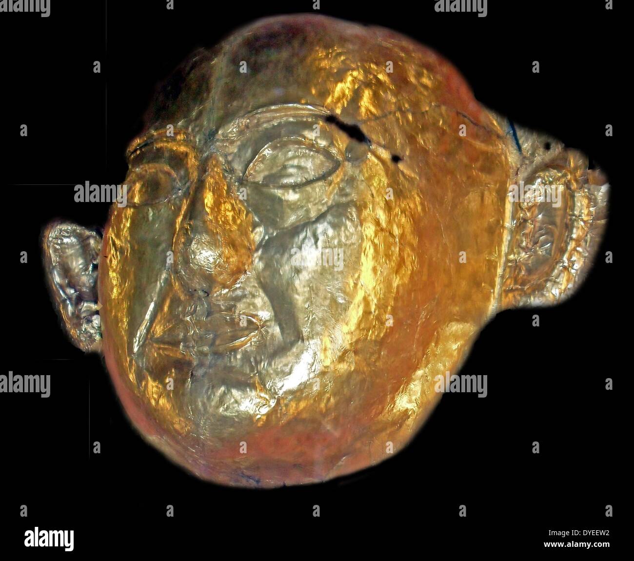 Oro maschera della morte di Khaemwaset 1279 A.C. Egitto Foto Stock