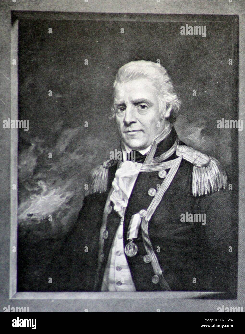 Sir Henry D'Esterre Darby (1750-1823) era un ufficiale della Royal Navy. Egli aveva il comando di HMS Bellerophon alla battaglia del Nilo nel 1798. Foto Stock