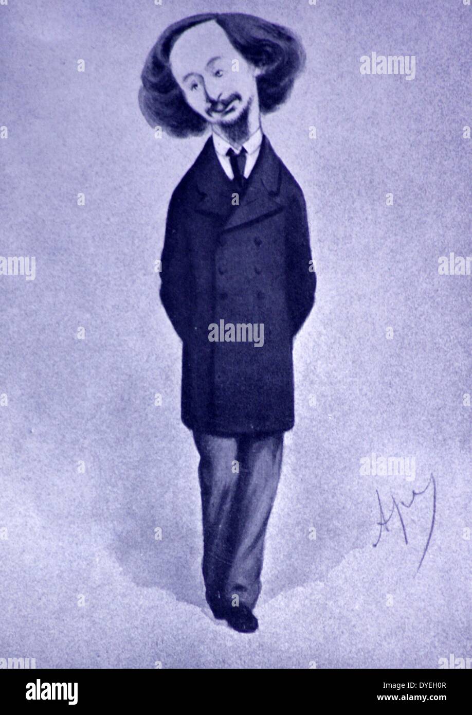 Algernon Charles Swinburne (1837-1909). Un Vanity Fair cartoon di Ape. "L'arte della poesia non ha assolutamente niente a che fare con la materia didattica a tutti". Foto Stock