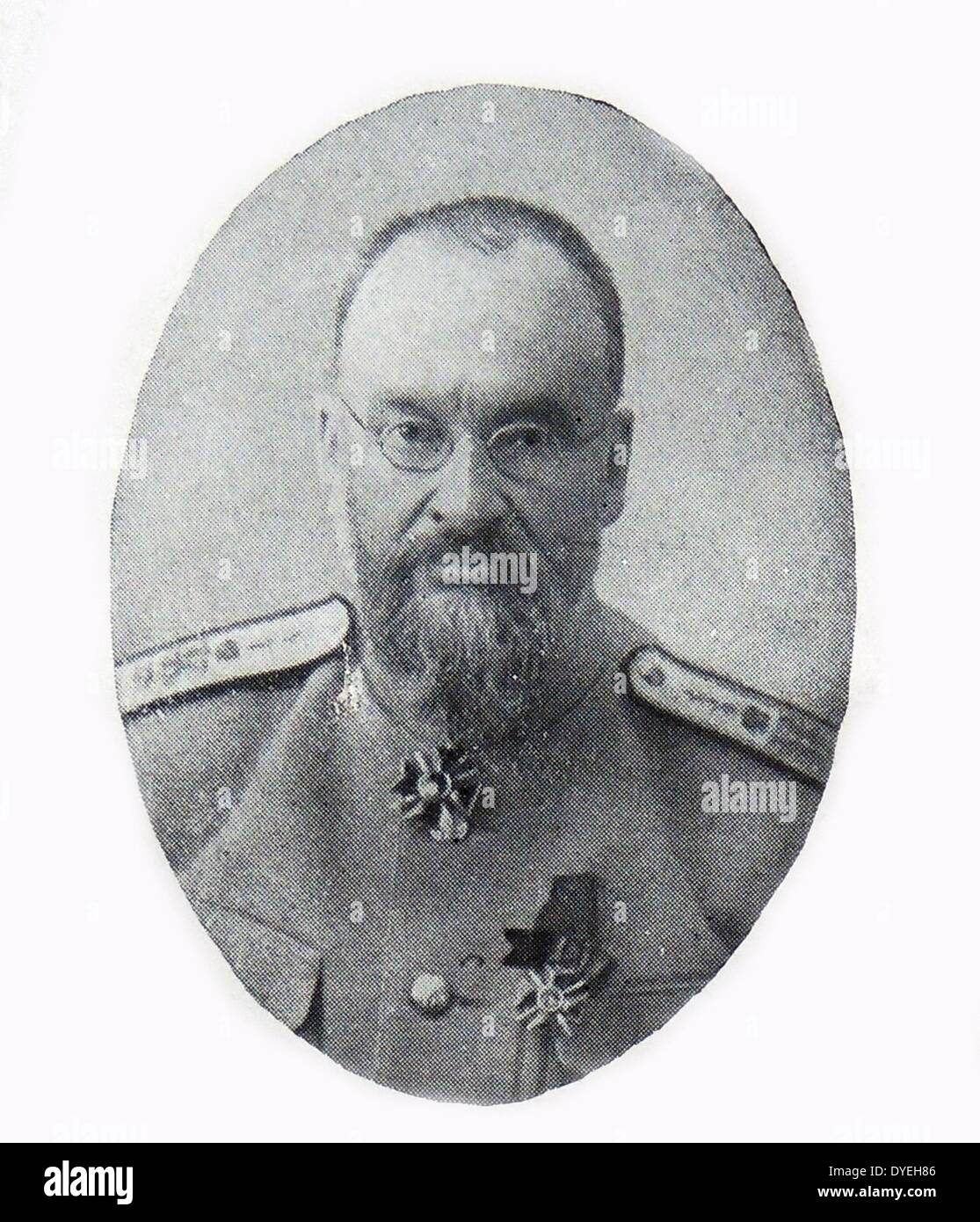 Guerra Mondiale 1 - Dr Yevgeny Sergeyevich Botkin, (1865-1918) fu il medico di corte per lo Zar Nicola II e la Zarina Alexandra e, mentre in esilio con la famiglia, a volte trattati l'emofilia-complicanze correlate del Tsarevich Alexei Nikolaevich della Russia. Egli è stato ucciso con la famiglia a Ekaterinburg il 17 luglio 1918. Foto Stock