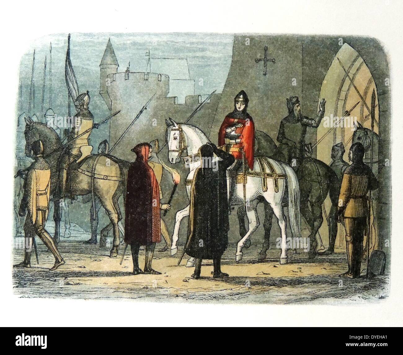 Henry marche contro la Lollards. Lollardism era un politico e movimento religioso che esisteva già dalla metà del XIV secolo per la riforma in inglese. Foto Stock