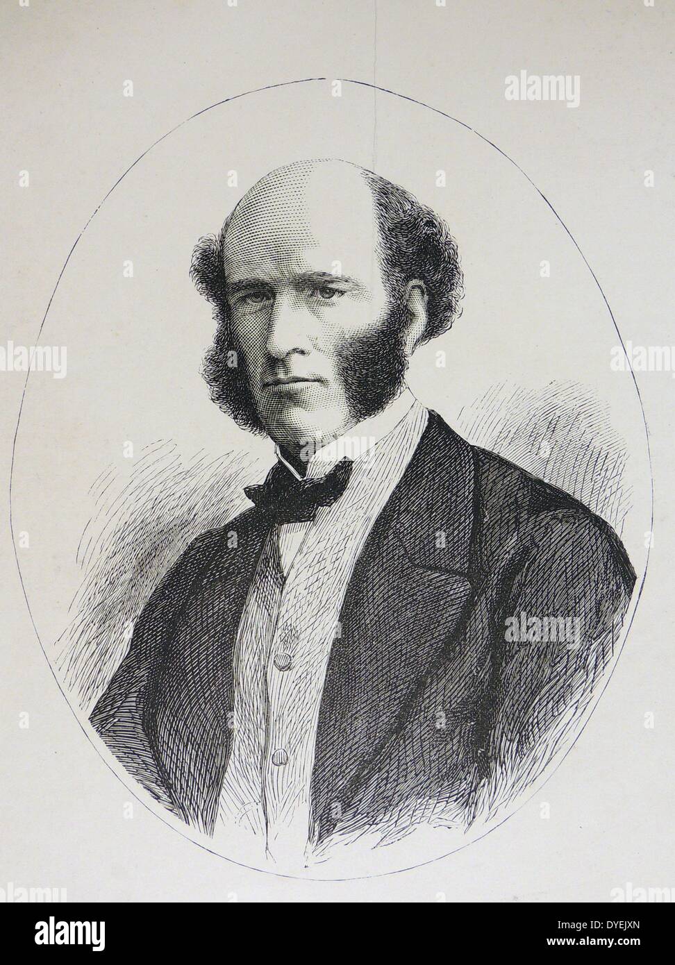 Thomas Hughes (1822-1896), scrittore inglese, avvocato e uomo politico nel 1870 circa. Autore di ''Tom Brown's studente, 1857. Foto Stock