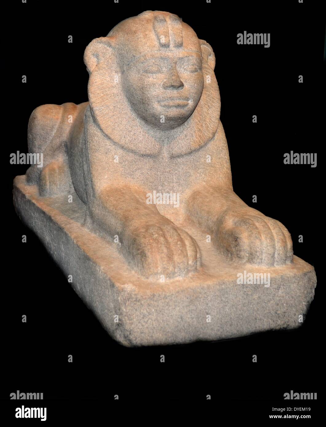 La sfinge di granito di Taharqo 680 A.C. Dal Tempio T a Kawa, Sudan. Foto Stock