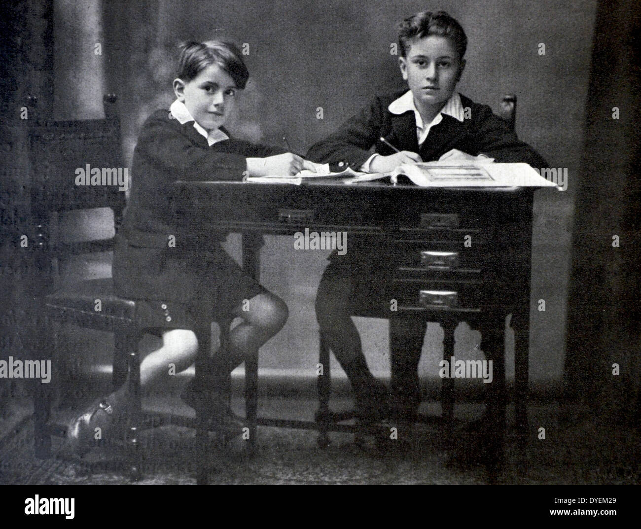 Bruno e Vittorio Mussolini, figli di Benito Mussolini Foto Stock