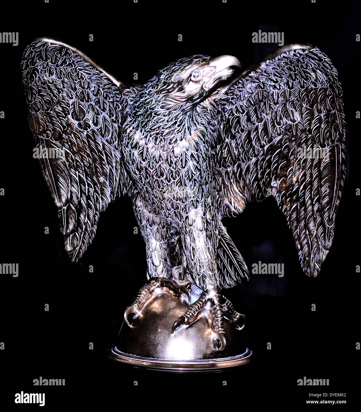 Leggio in ottone o supporto di lettura del XIX secolo, Cattedrale di Bristol, Inghilterra Foto Stock