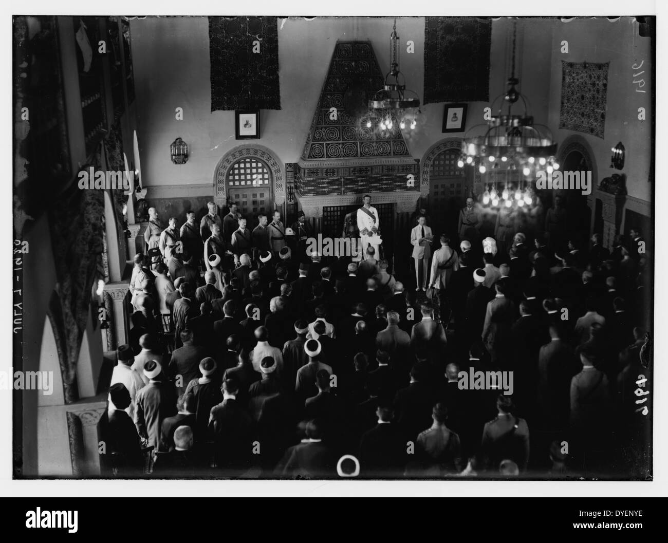 La nuova era in Palestina. L arrivo di Sir Herbert Samuel, alto commissario, inaugurando l'amministrazione civile in Palestina nel 1925 Foto Stock