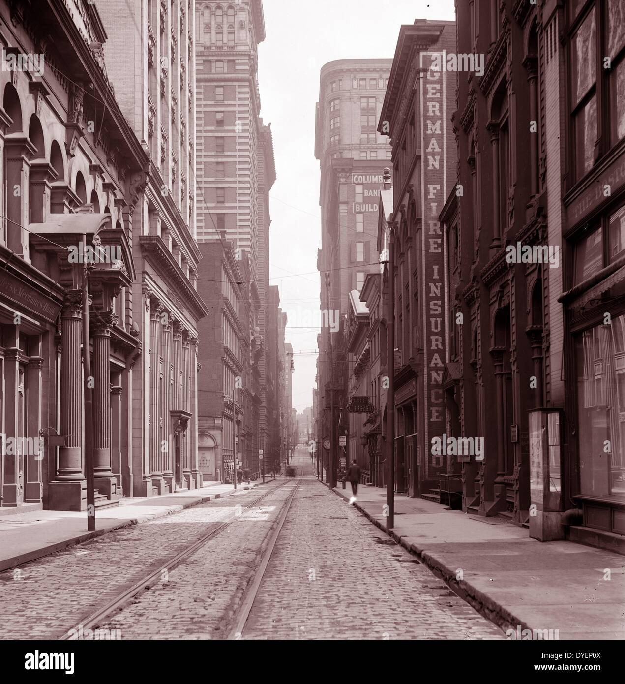 Pittsburgh Stock Exchange sul 4° Avenue, Pittsburgh, Pennsylvania. Tra il 1900 e il 1915. Foto Stock