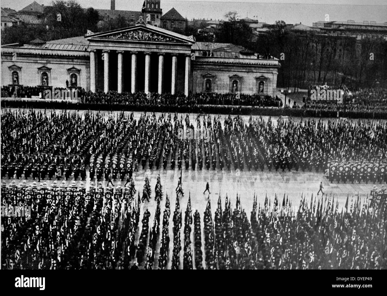 Rally nazista a Monaco di Baviera 1934 Foto Stock
