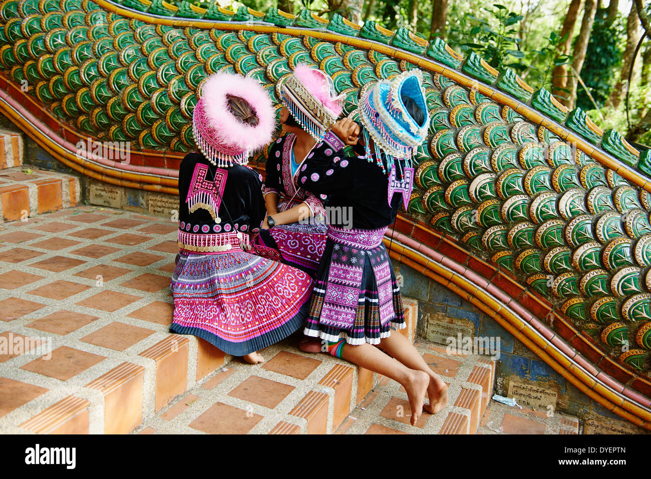 Thailandia Chiang Mai, Wat Phra That Doi Suthep Foto Stock