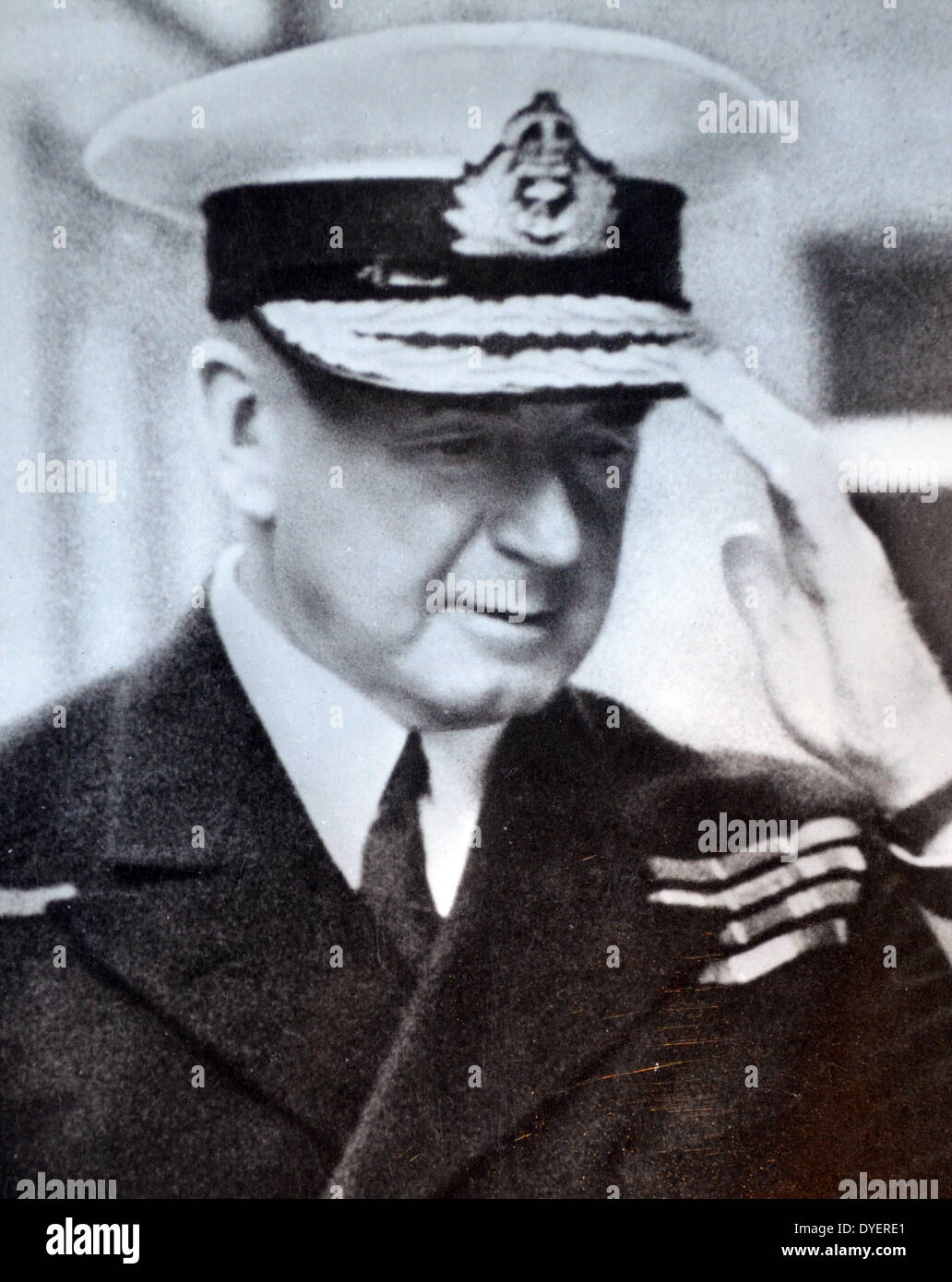 L'ammiraglio della flotta di Sir Alfred Dudley Pound 1877 - 21 ottobre 1943) Royal Navy officer. Ha servito come primo signore del mare, la testa professionale della Royal Navy, per i primi quattro anni della Seconda Guerra Mondiale. In quel ruolo che il suo più grande successo è stato il successo della sua campagna contro U-boat tedesca attività e il vincitore della battaglia dell'Atlantico. Nel luglio 1942. Morì a partire da un tumore al cervello poco dopo le dimissioni dalla carica, avendo subito anche due tratti. Foto Stock