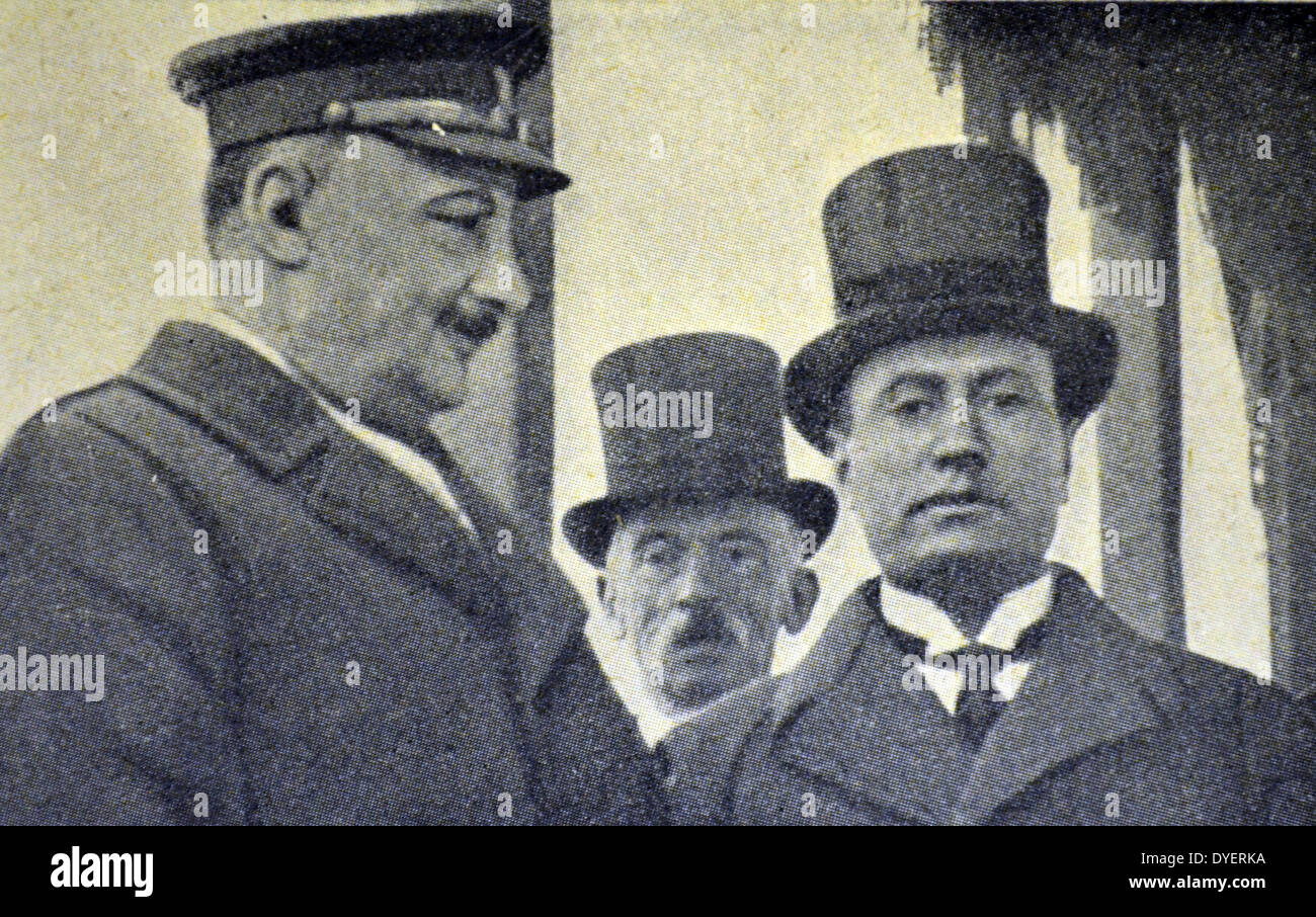 Miguel Primo de Rivera con Mussolini a Roma. Foto Stock