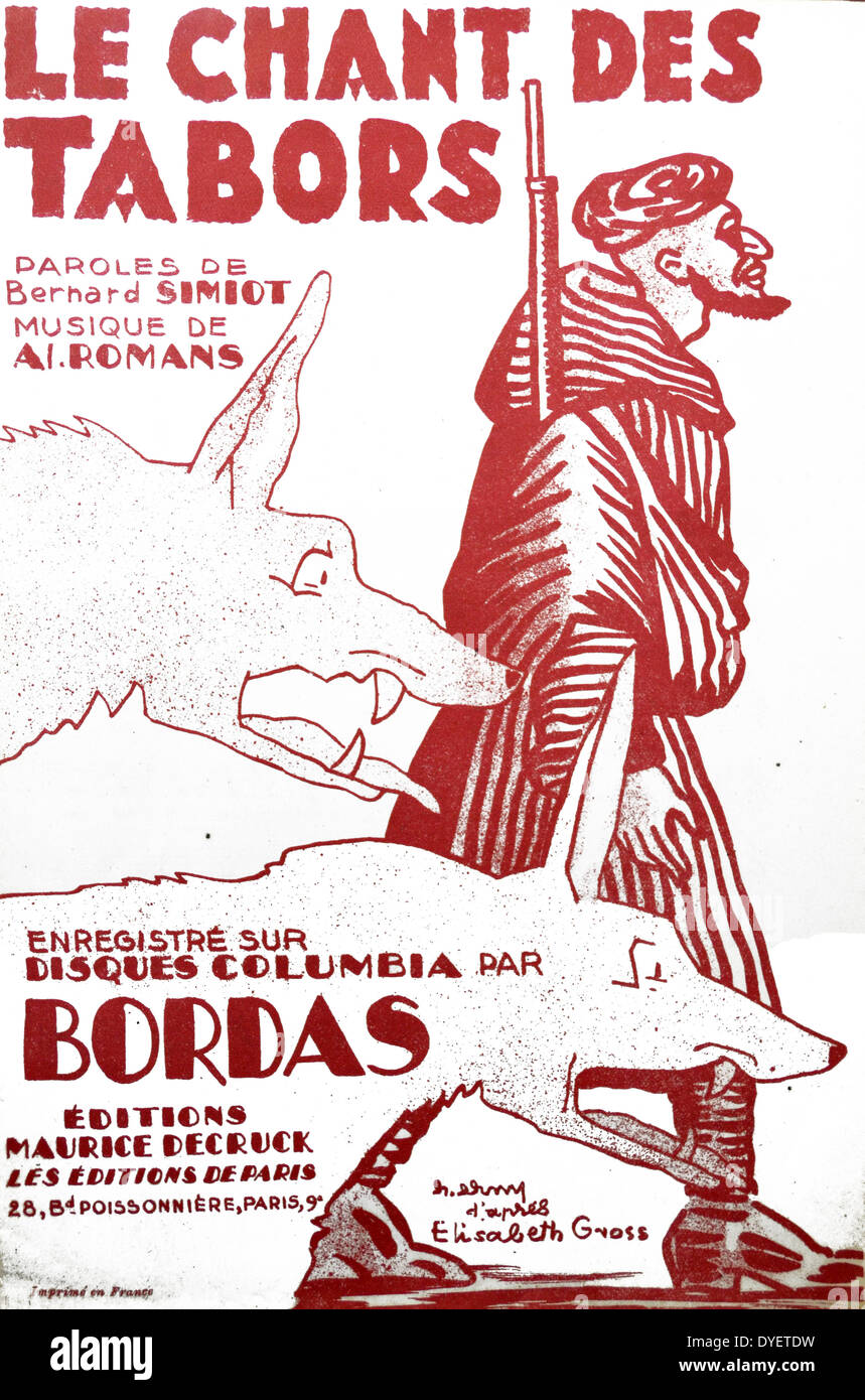 Le chant de tabours; un francese di seconda guerra mondiale, la canzone patriottica dai romani 1940 Foto Stock