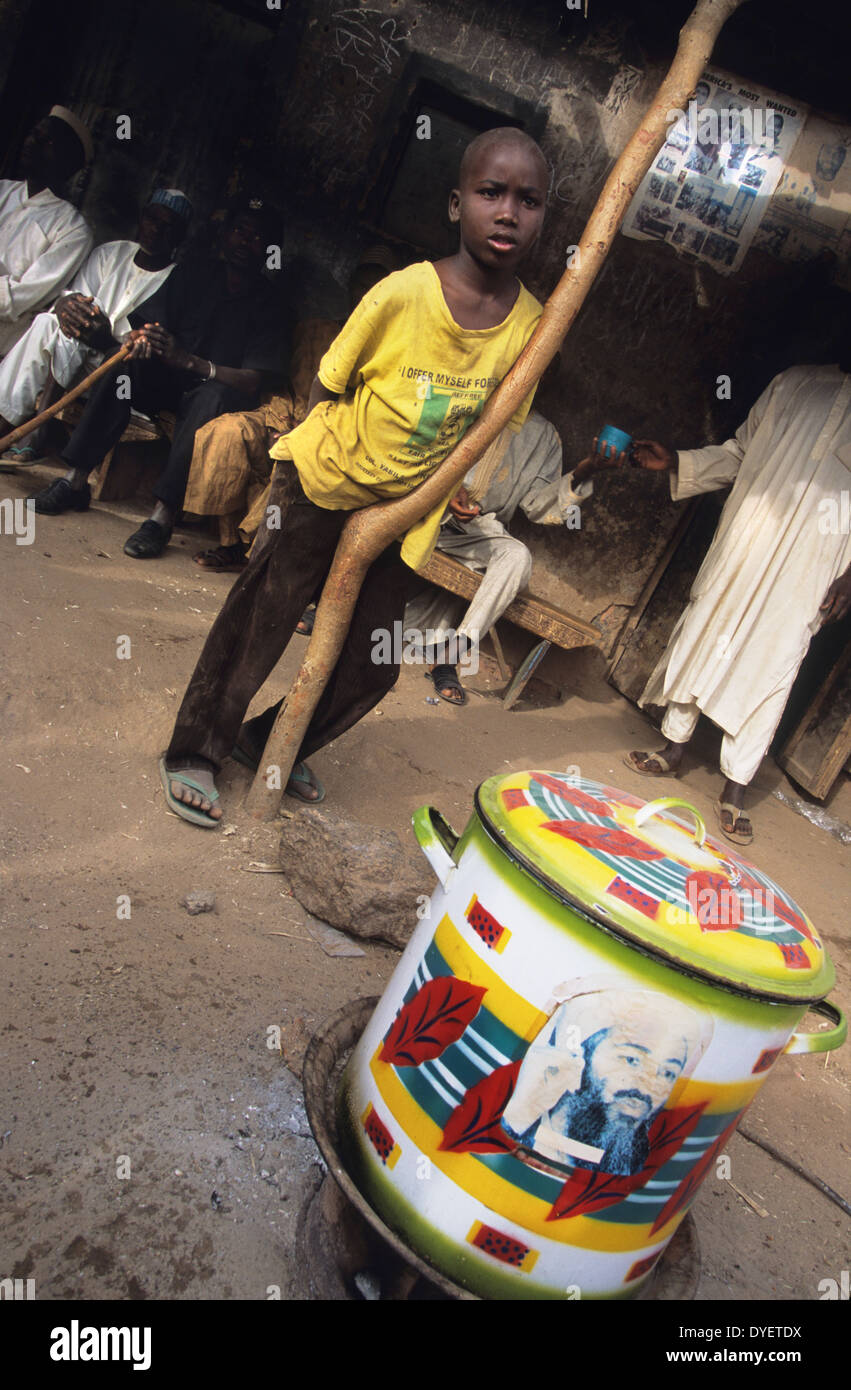 Immagini di Osama Bin Laden adornano egli strade di Kano. Kano, Nigeria Foto Stock