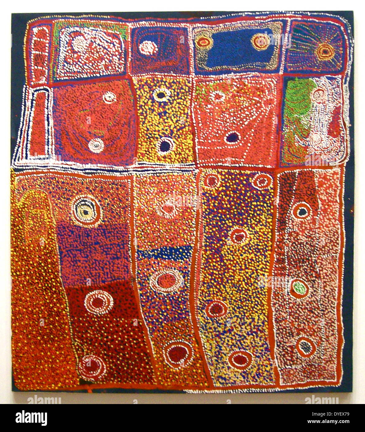 Arte moderna pittura da aborigeni australiani artista Foto Stock