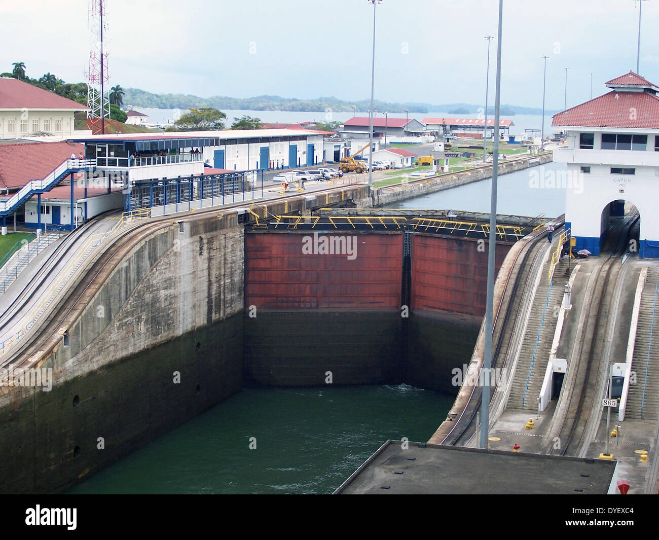 Un blocco del canale di Panama, 2007. Foto Stock