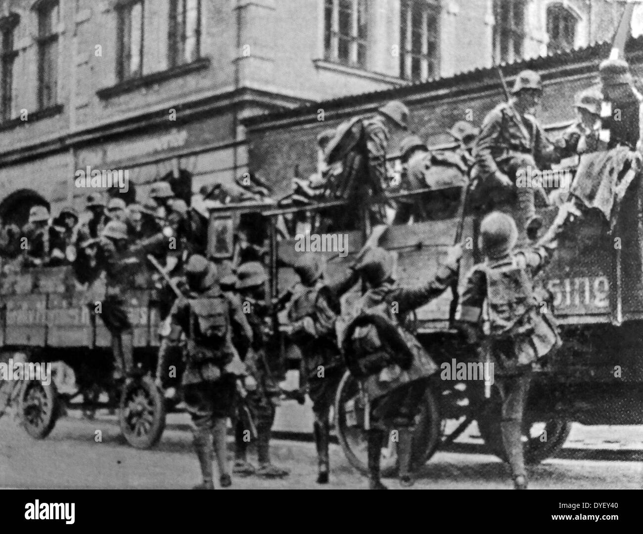 I membri nazista durante la Birreria Putsch, Monaco di Baviera, Germania 1923 Foto Stock