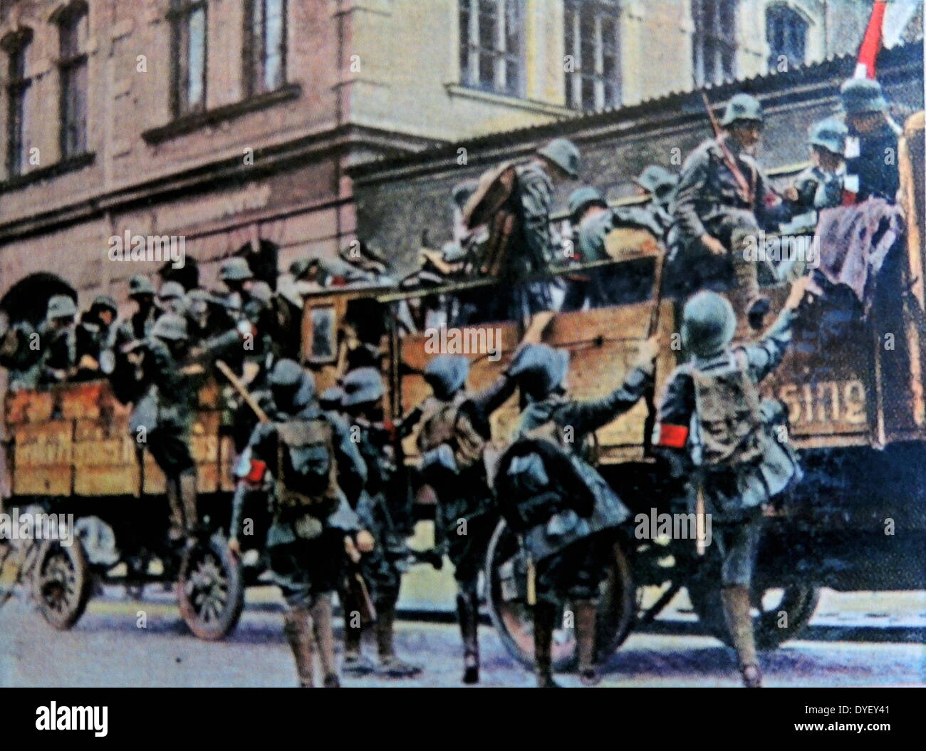 I membri nazista durante la Birreria Putsch, Monaco di Baviera, Germania 1923 Foto Stock