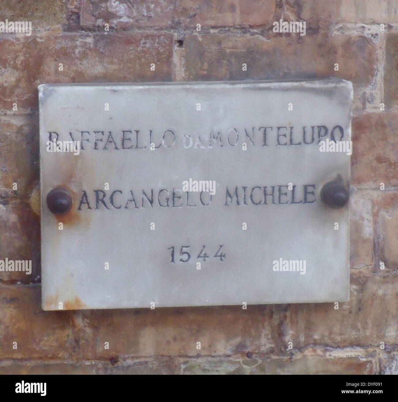 La placca per Raffaello da Montelupo "Arcangelo Michele' (St. Michael). Circa 1536-1544. Realizzato per la parte superiore del Castel Sant'Angelo, Roma, Italia. Foto Stock