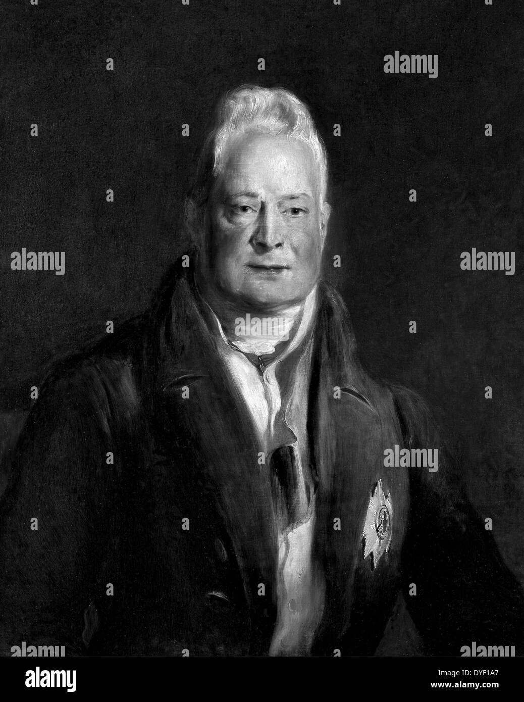 Ritratto di Guglielmo IV, re del Regno Unito di Gran Bretagna e Irlanda, nonché di Hannover dal 26 giugno 1830 fino alla sua morte. Vissuto dal 21 agosto 1765 - 20 giugno 1837. Il terzo figlio di Giorgio III e il più giovane fratello e successore di Giorgio IV. Foto Stock