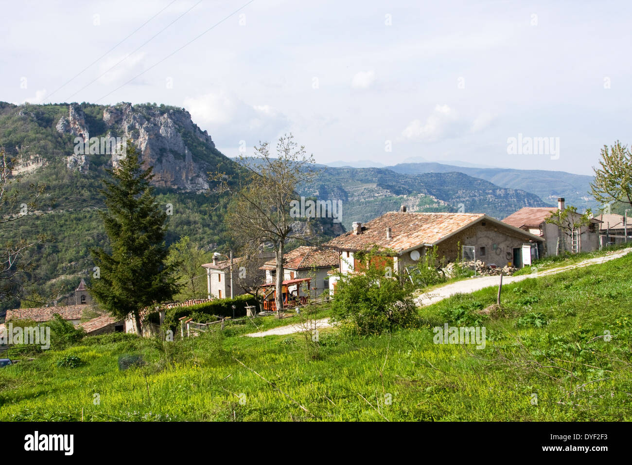 Il Gran Sasso d'Italia un picco di montagna in Italia centrale Foto Stock