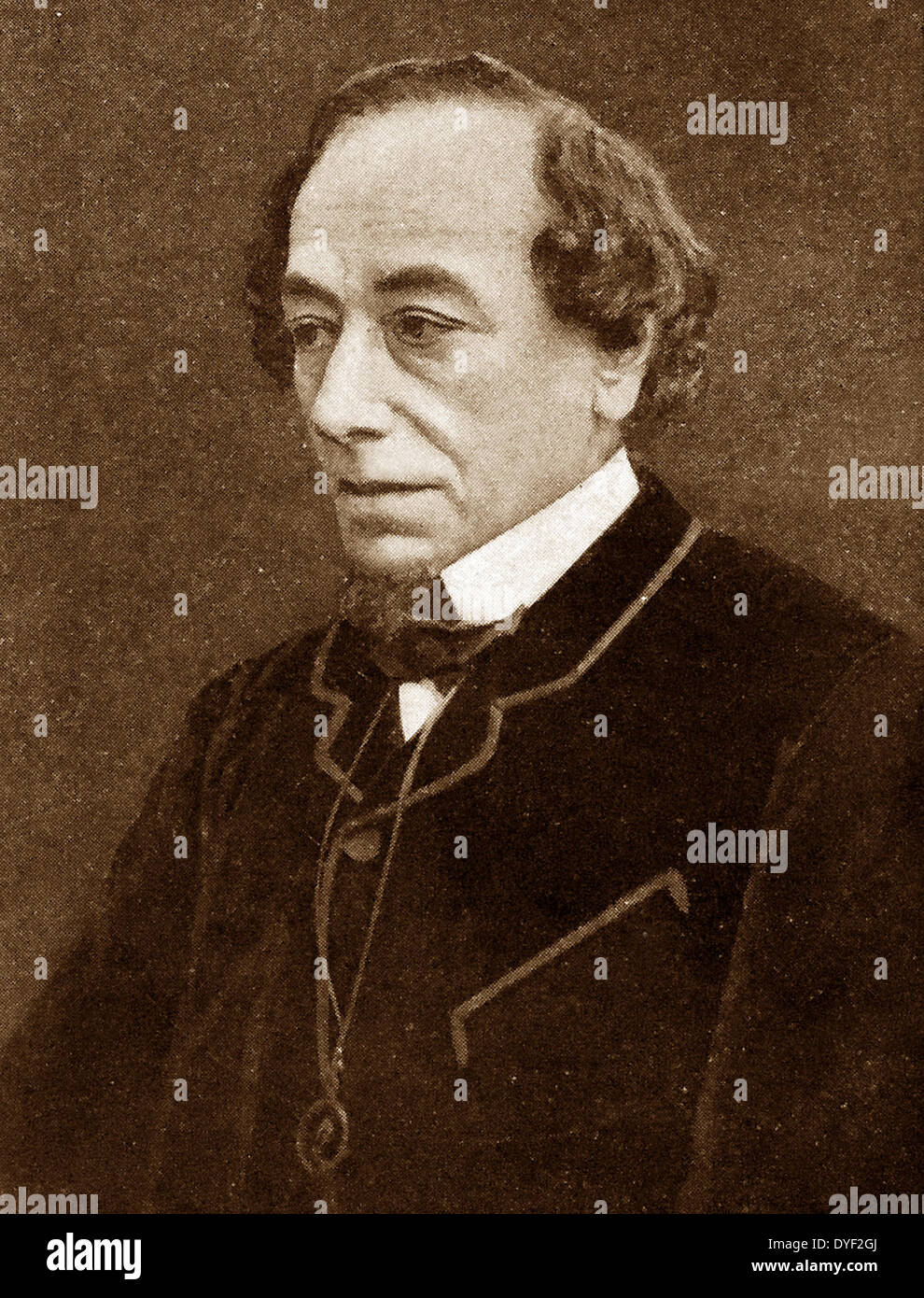 Benjamin Disraeli, 1° Conte di Beaconsfield. Foto Stock