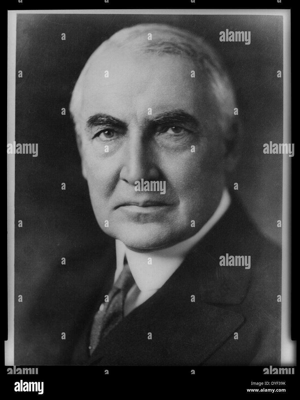 Ritratto del Presidente Warren Harding. 29 Il Presidente degli Stati Uniti. Harding alcool protetto gli interessi e moderatamente supportato il suffragio femminile. Sconosciuto Foto Stock