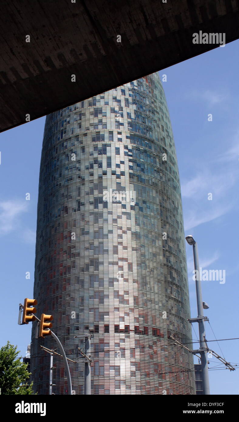 La Torre Agbar 2013. 38 storia grattacielo che segna il gateway per il nuovo quartiere tecnologico di Barcellona Foto Stock