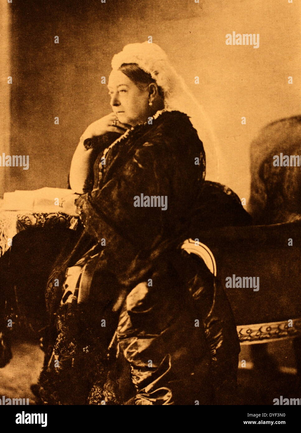 Una fotografia della regina Victoria. Vissuto tra il 24 maggio 1819-22 gennaio 1901. Il monarca era compreso tra il 20 giugno 1837 fino alla sua morte. Foto Stock