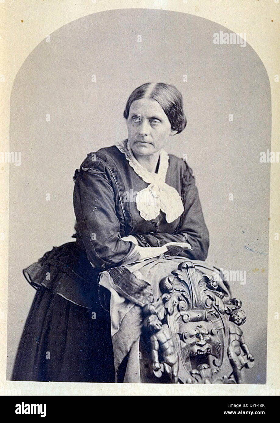 Susan B. Anthony 1870. Un prominente American leader dei diritti civili che hanno svolto un ruolo cruciale nel XIX secolo i diritti delle donne movimento per introdurre il suffragio femminile negli Stati Uniti. Foto Stock