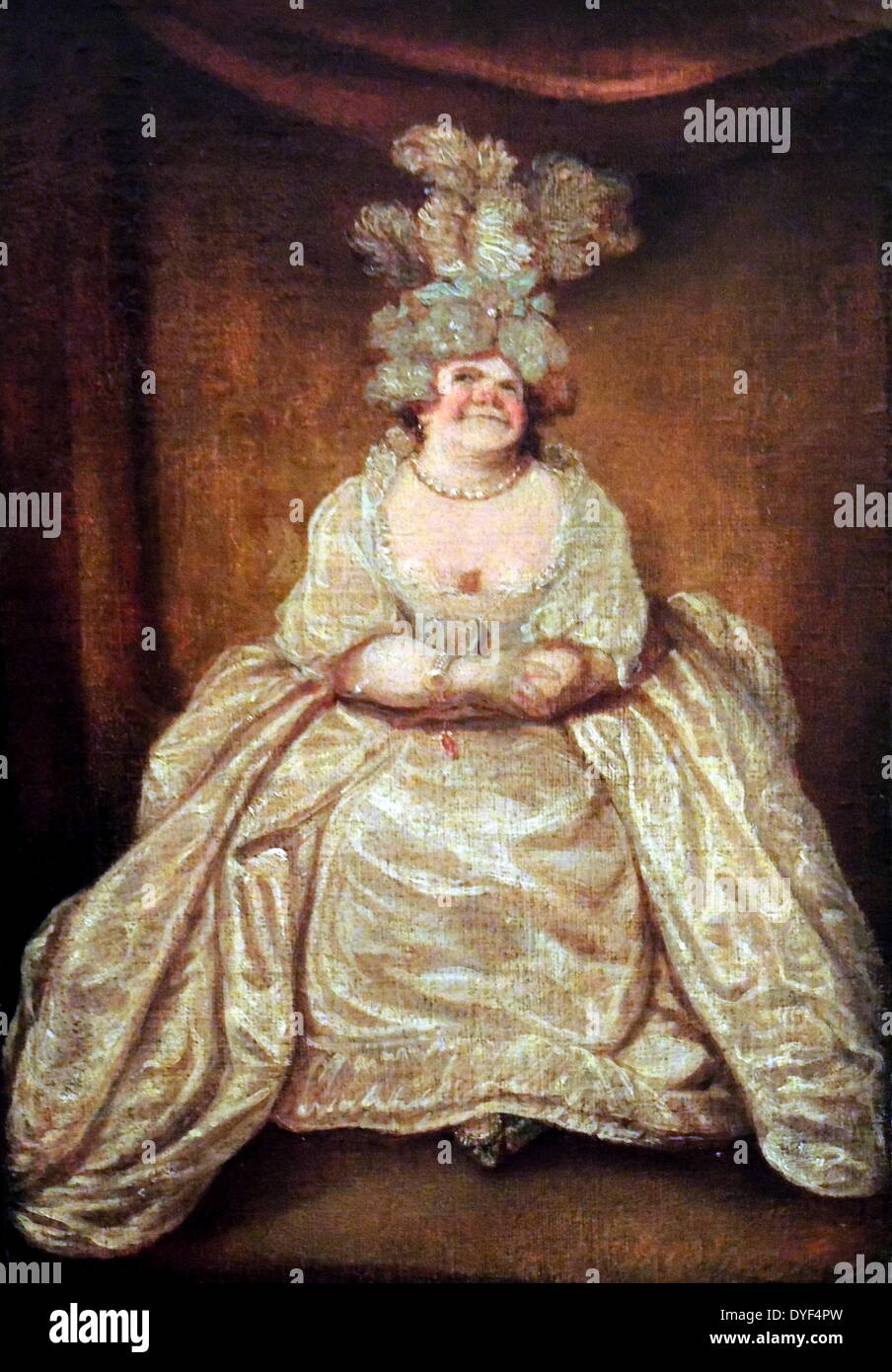 Pittura chiamato 'Lady Pentweazle' 1796. Robert Smirke Foto Stock