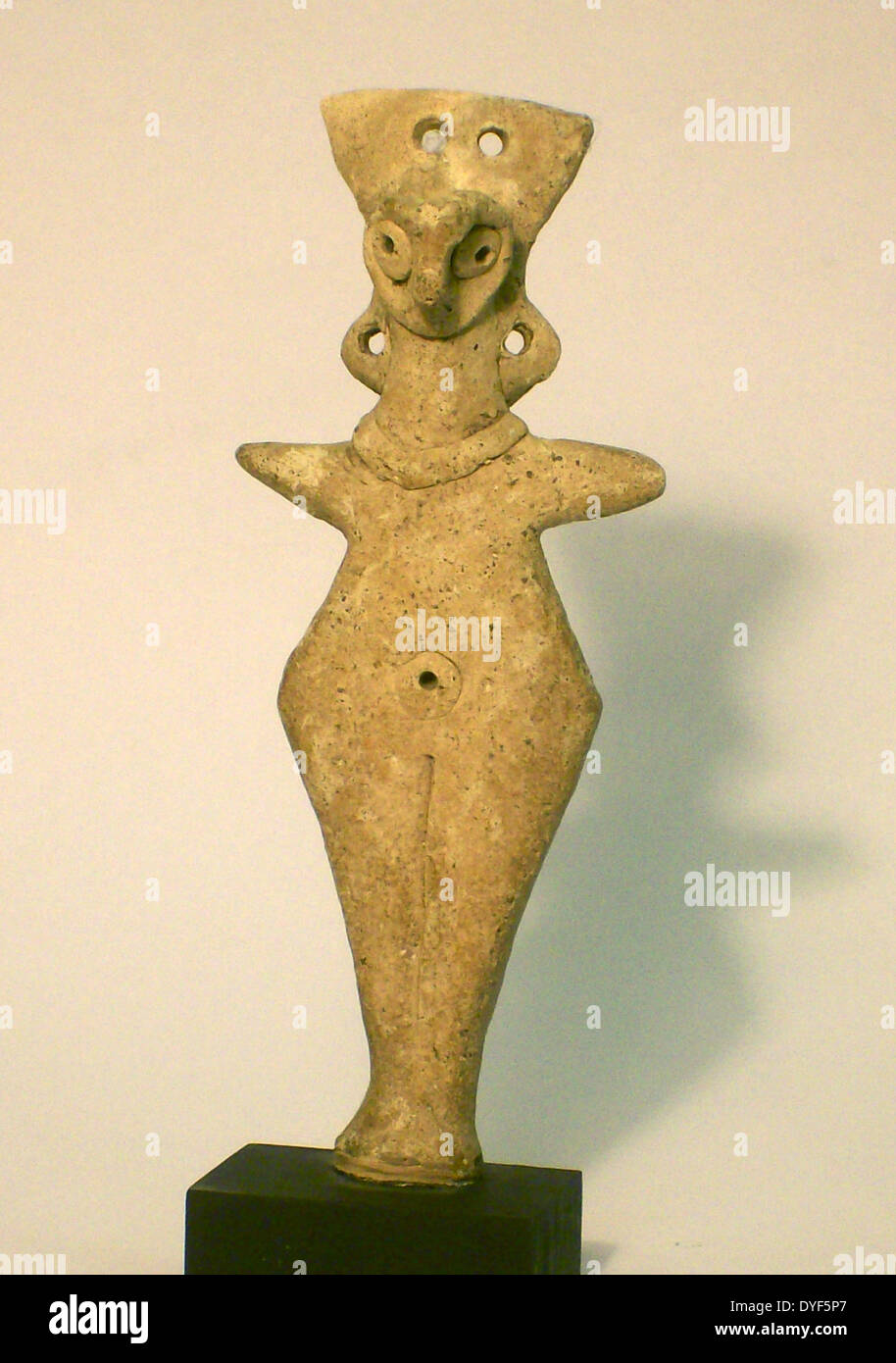 Arte antica: femmina di figurine di terracotta, Siria settentrionale 2000 BC. Foto Stock