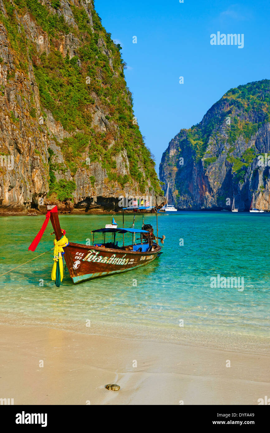 Thailandia, provincia di Krabi, Ko Phi Phi Le isola, Ao Maya Foto Stock