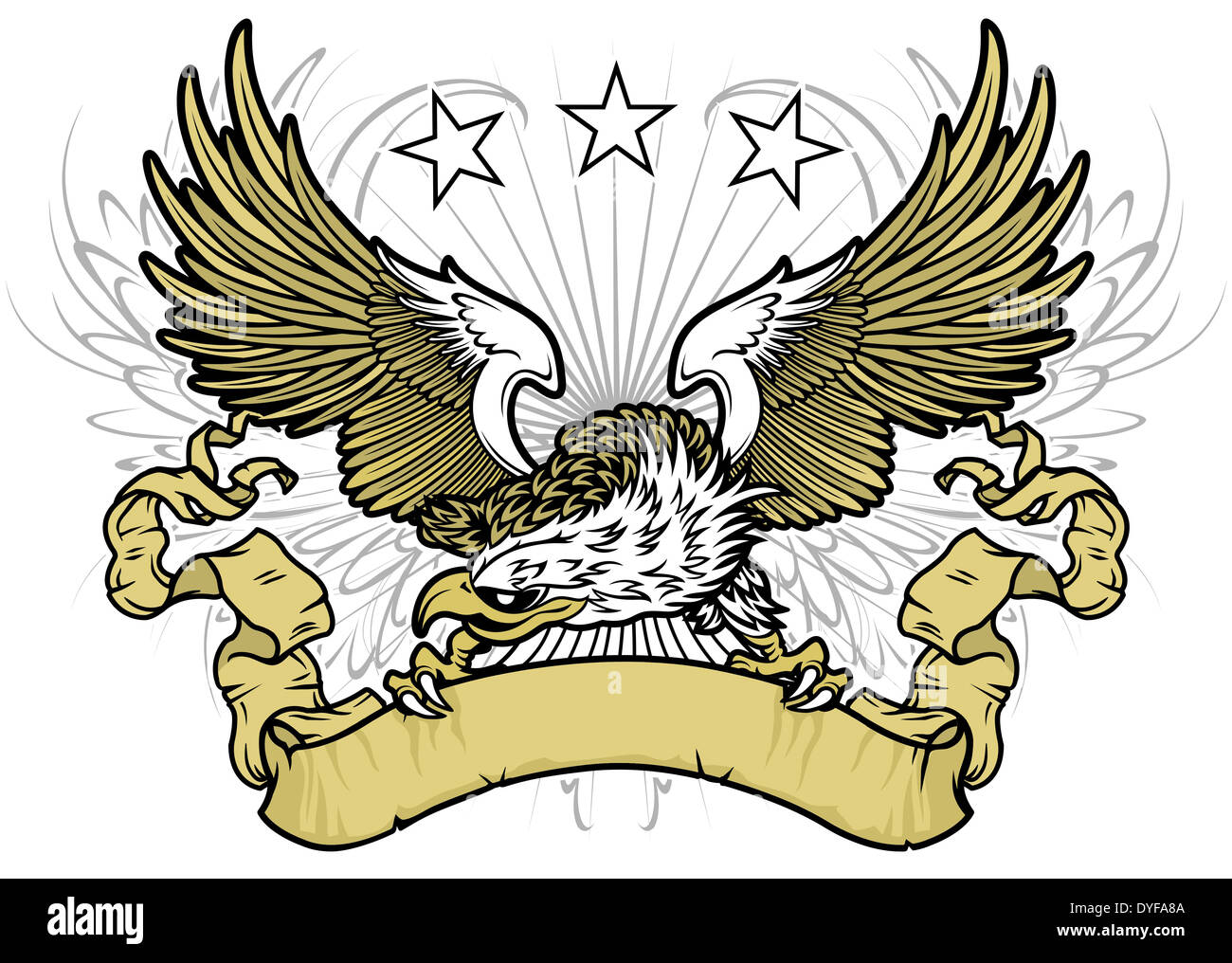 Eagle e il nastro di inchiostro Foto Stock