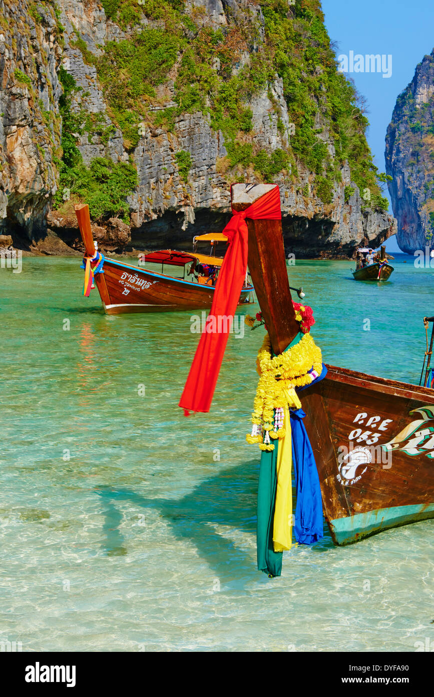 Thailandia, provincia di Krabi, Ko Phi Phi Le isola, Ao Maya Foto Stock