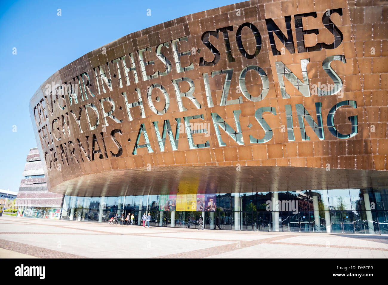 Millenium Center a Cardiff, nel Galles, UK. Foto Stock