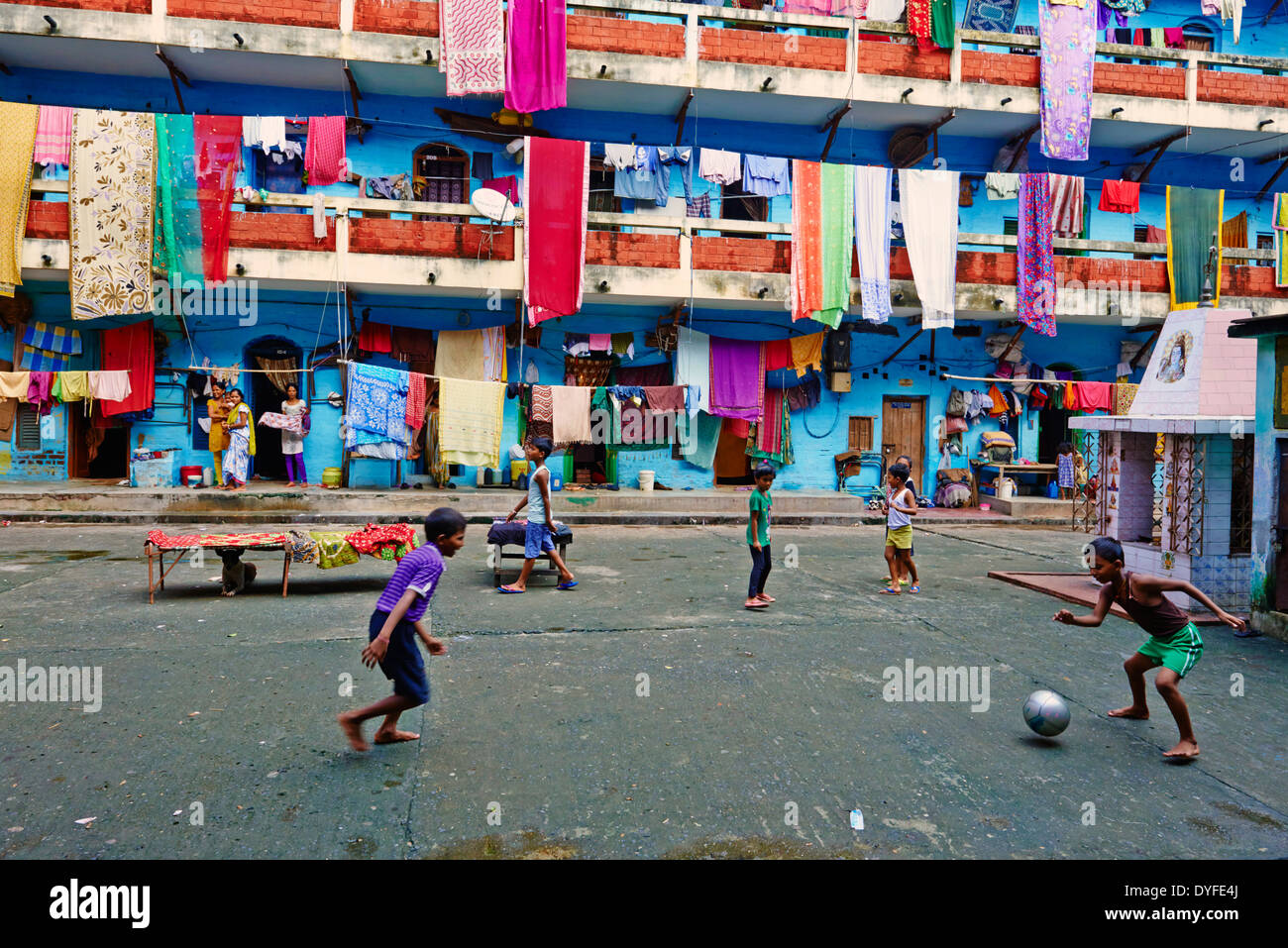 India Bengala Occidentale, Calcutta, Calcutta, cortile Foto Stock