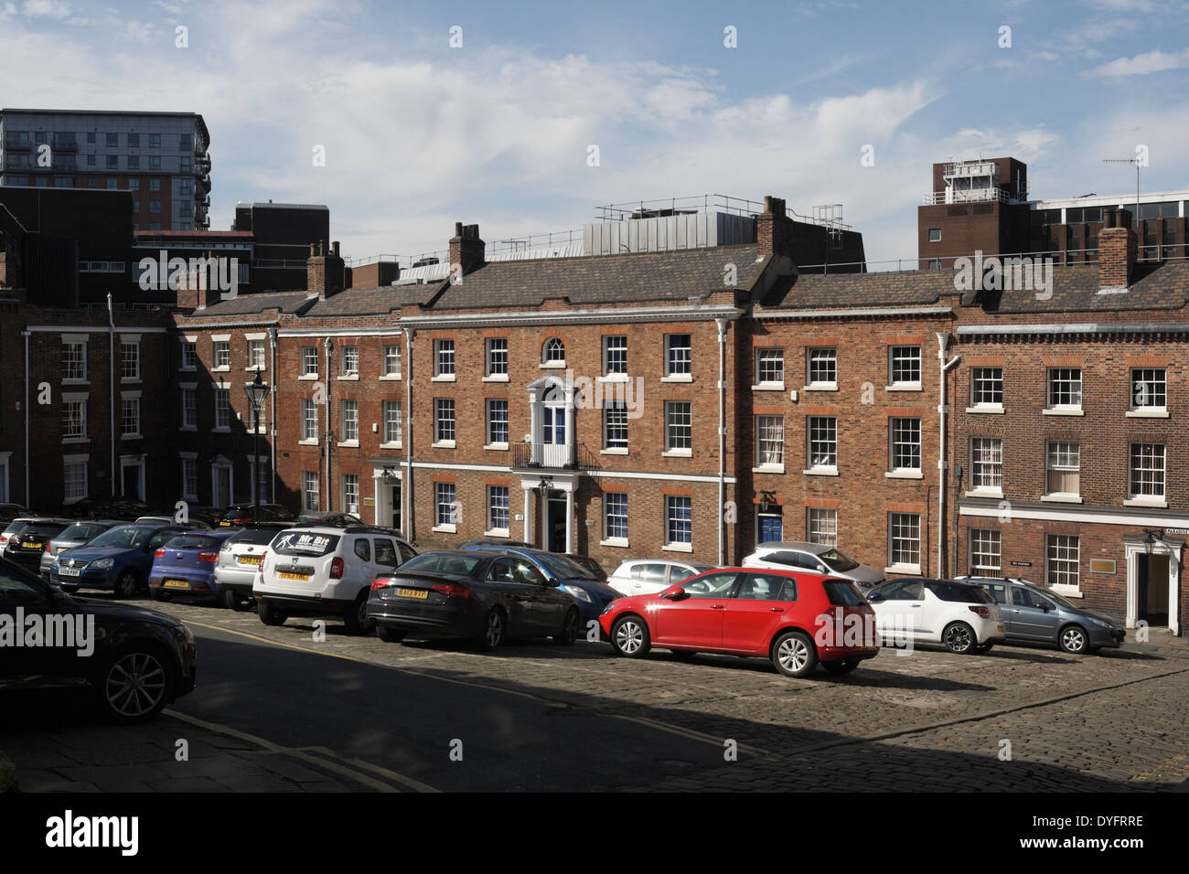 Paradise Square, area protetta, edifici georgiani nel centro di Sheffield, Inghilterra, edifici di grado II*, città britannica Foto Stock