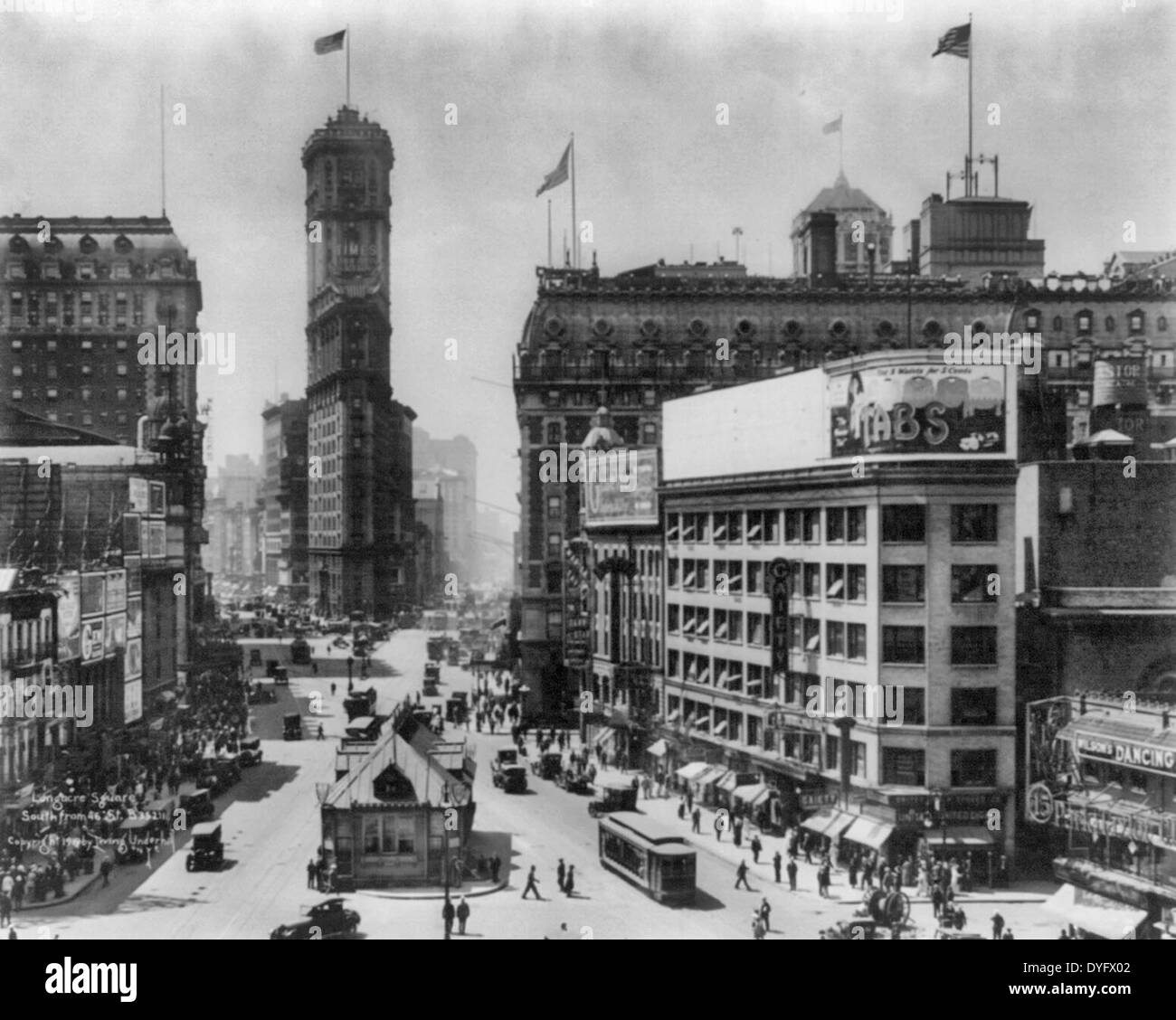 Longacre Square, a sud dalla 46th Street, New York City, circa 1919 Foto Stock