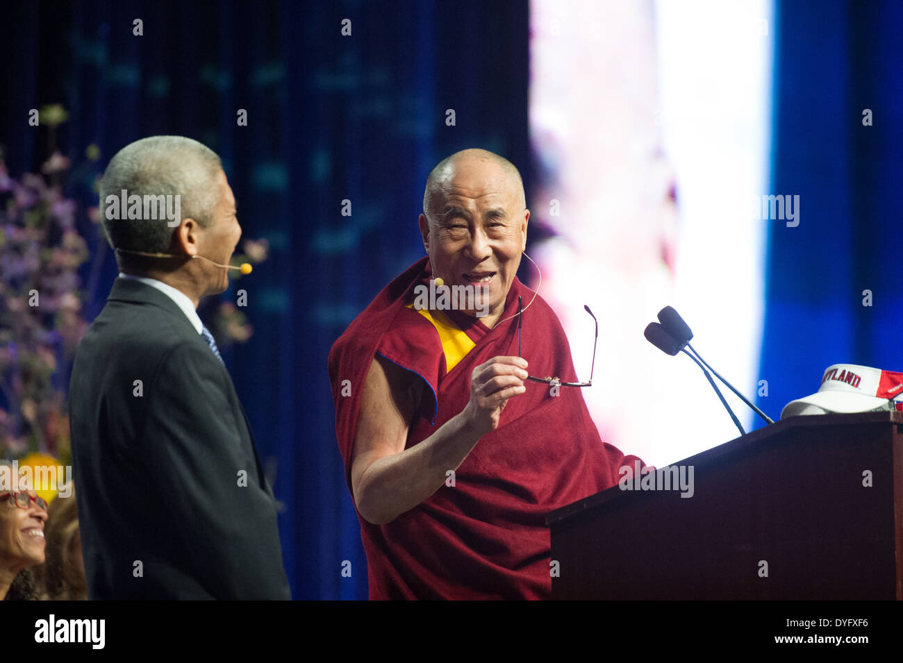 Dalai Lama lezioni presso Università del Maryland Foto Stock