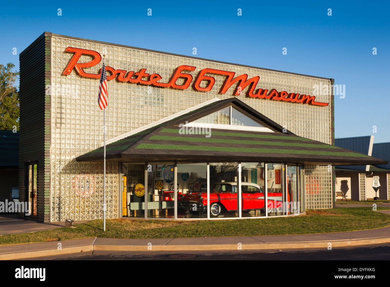 Stati Uniti d'America, Oklahoma, Clinton, Route 66 Esterni del Museo Foto Stock
