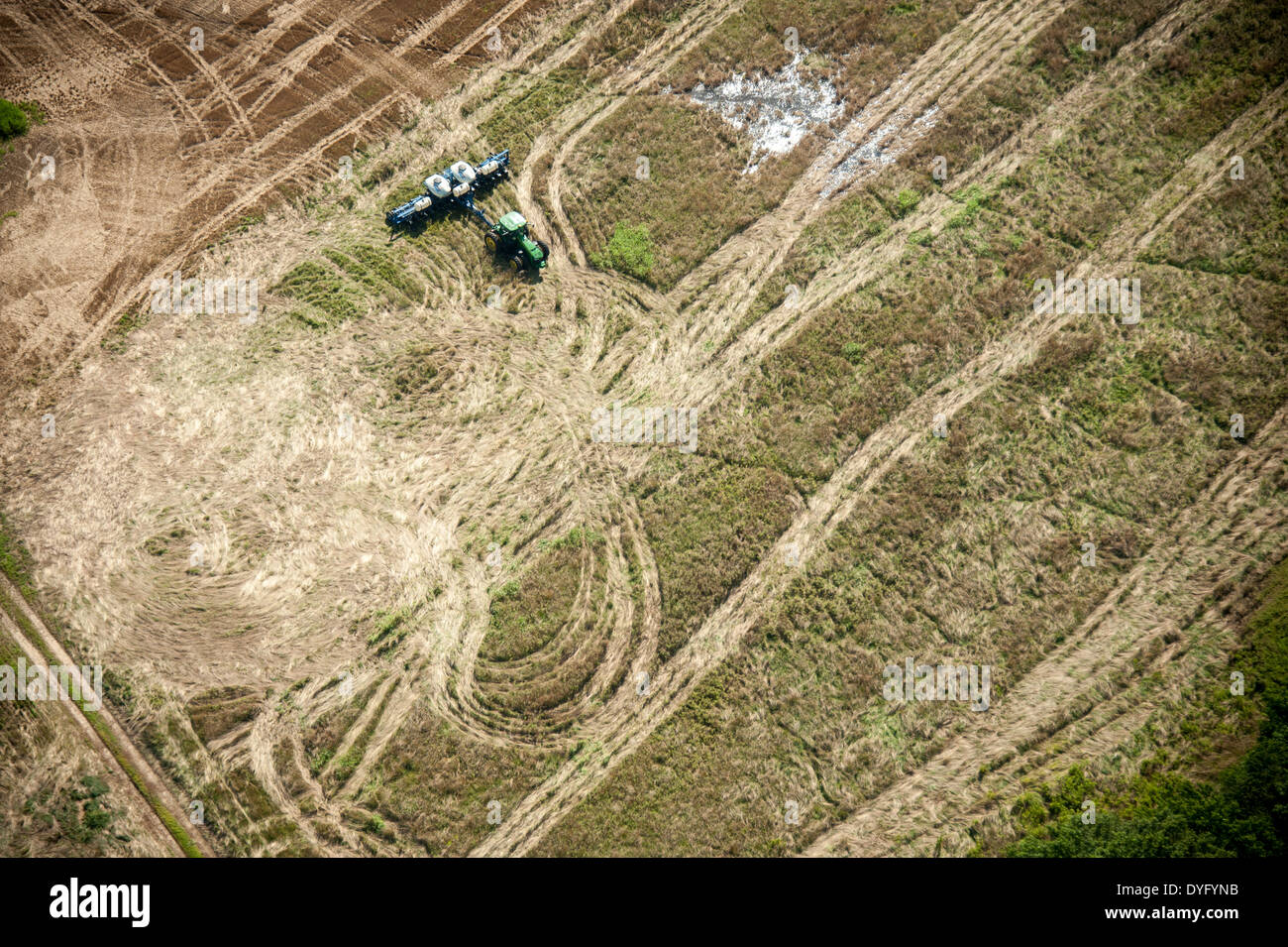Foto aeree della riva orientale le aziende agricole Foto Stock
