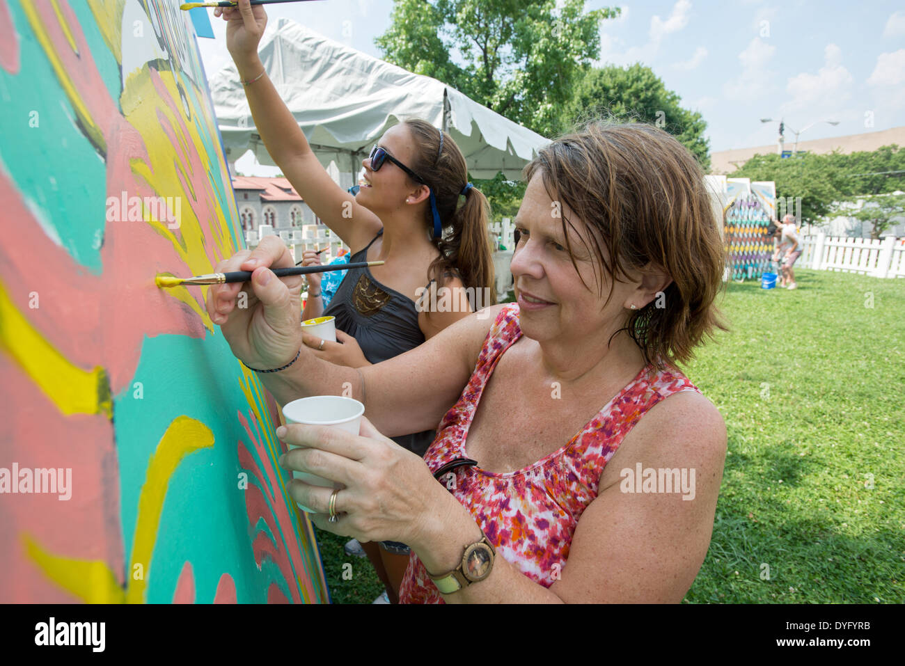 Donne pittura murale Artscape 2013 Foto Stock