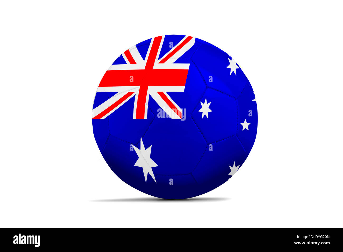 Palloni da calcio con i team di bandiere, calcio brasile 2014. Gruppo B, Australia Foto Stock