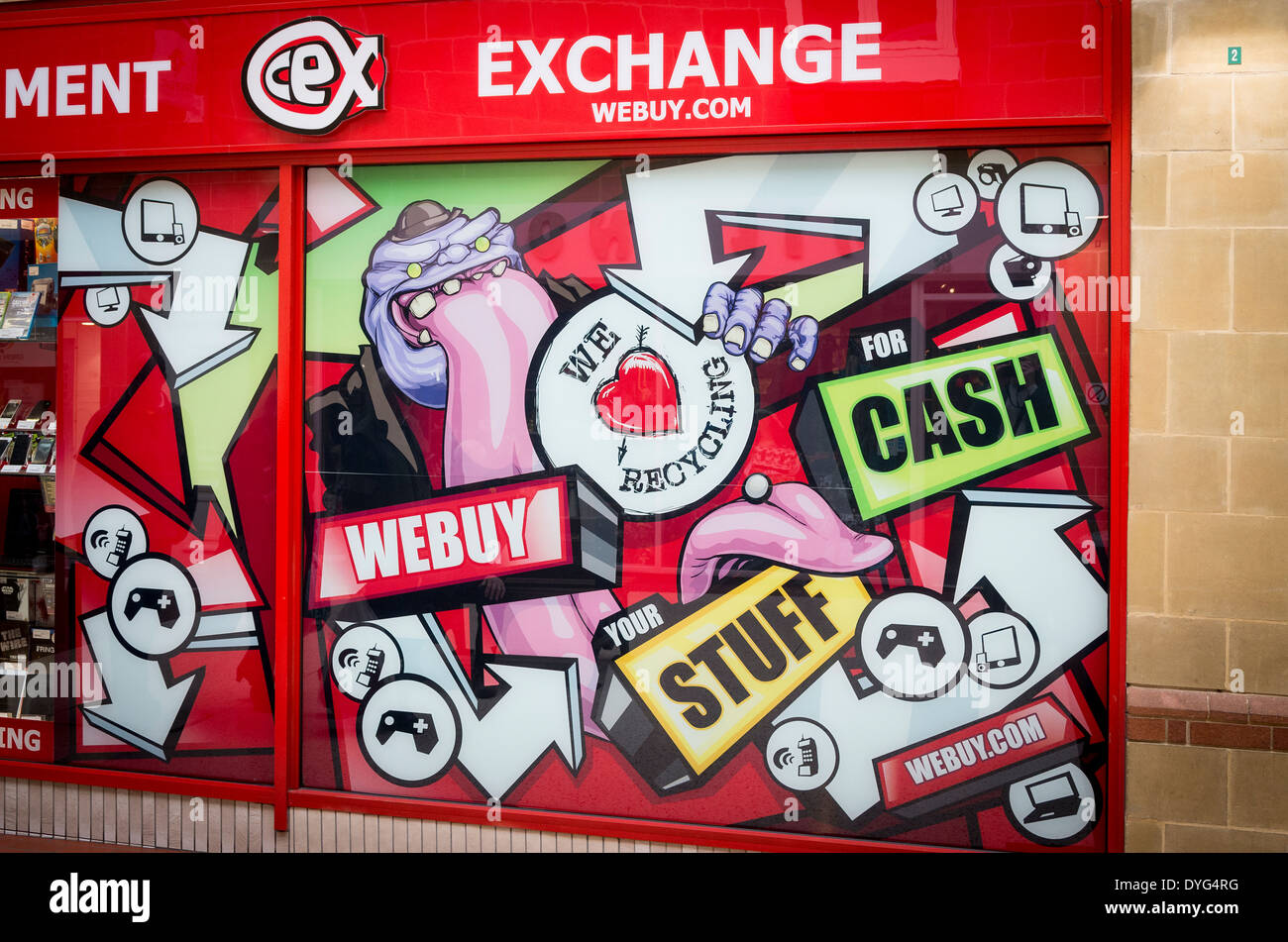 Scambio di CEX shop per utilizzati dispositivi elettronico Foto Stock