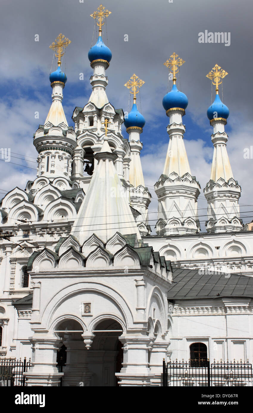 Chiesa della Natività della Theotokos a Putinki a Mosca, Russia Foto Stock